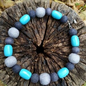 Felted and Bead Necklace